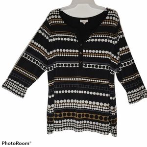 Charter club women's plus size 1X pullover dress button collared blouse. 703